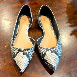 Aldo snakeskin pointy flats